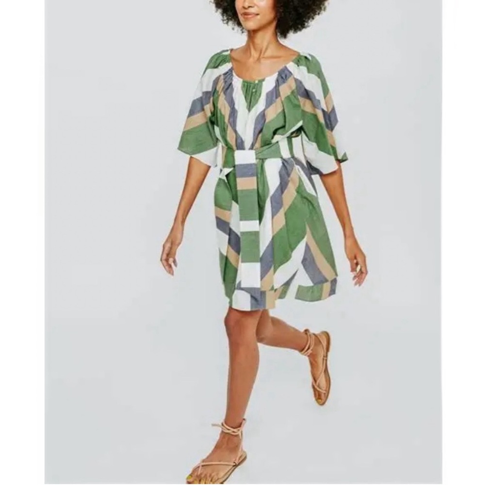 Mirth Caftans trapeze shift dress w/belt
